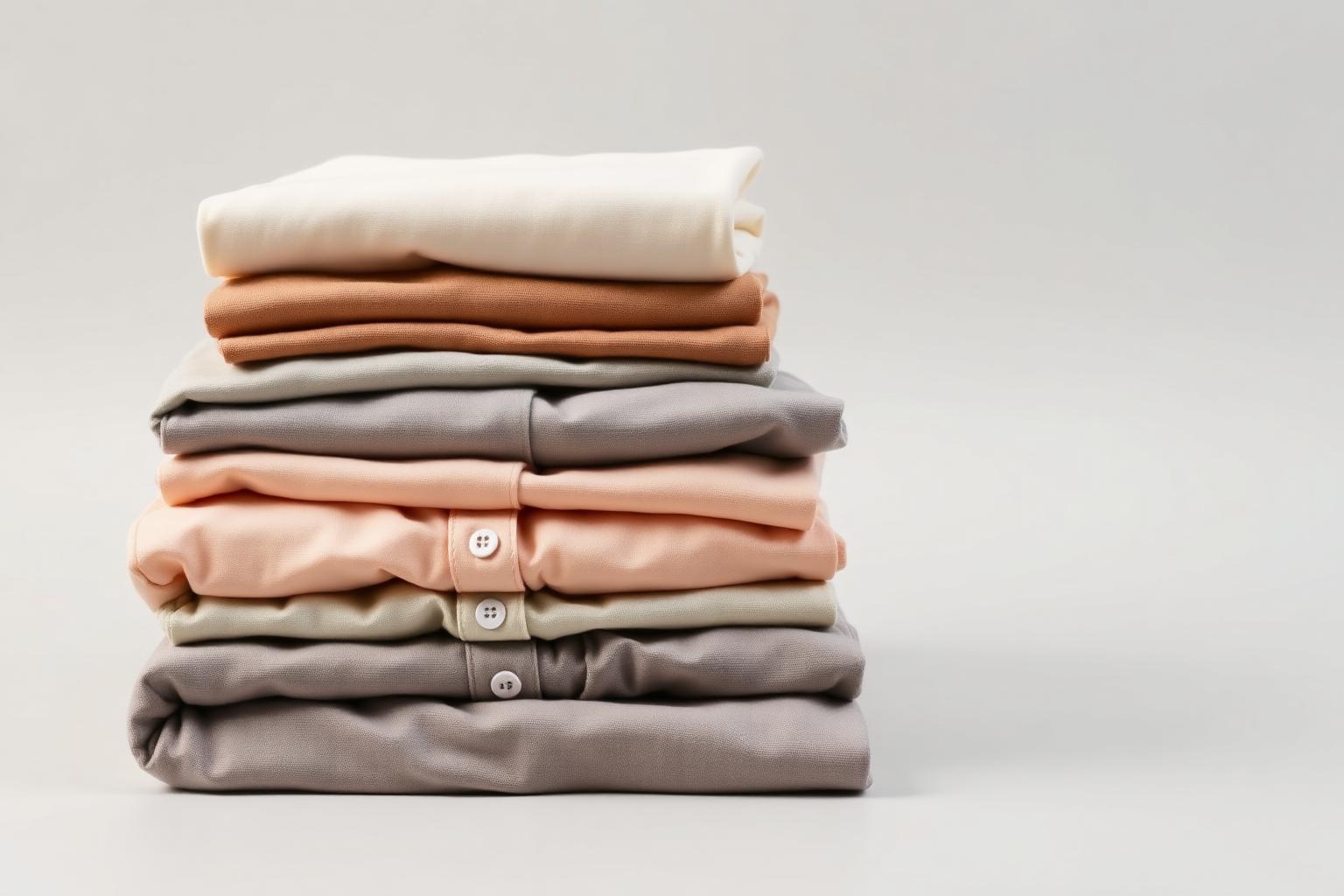 Folded casual shirts and tops