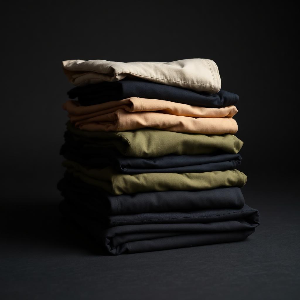 Folded chinos and joggers
